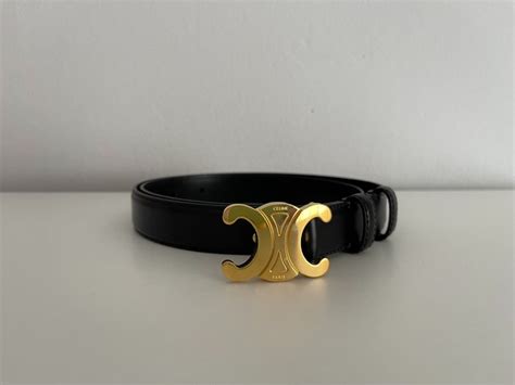 celine riem zwart goud|Triomphe riem leer Celine zwart maat 80 cm in Leer .